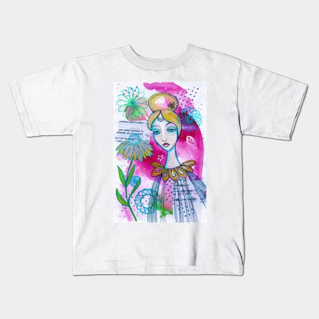 Garden Girl Kids T-Shirt by gaea